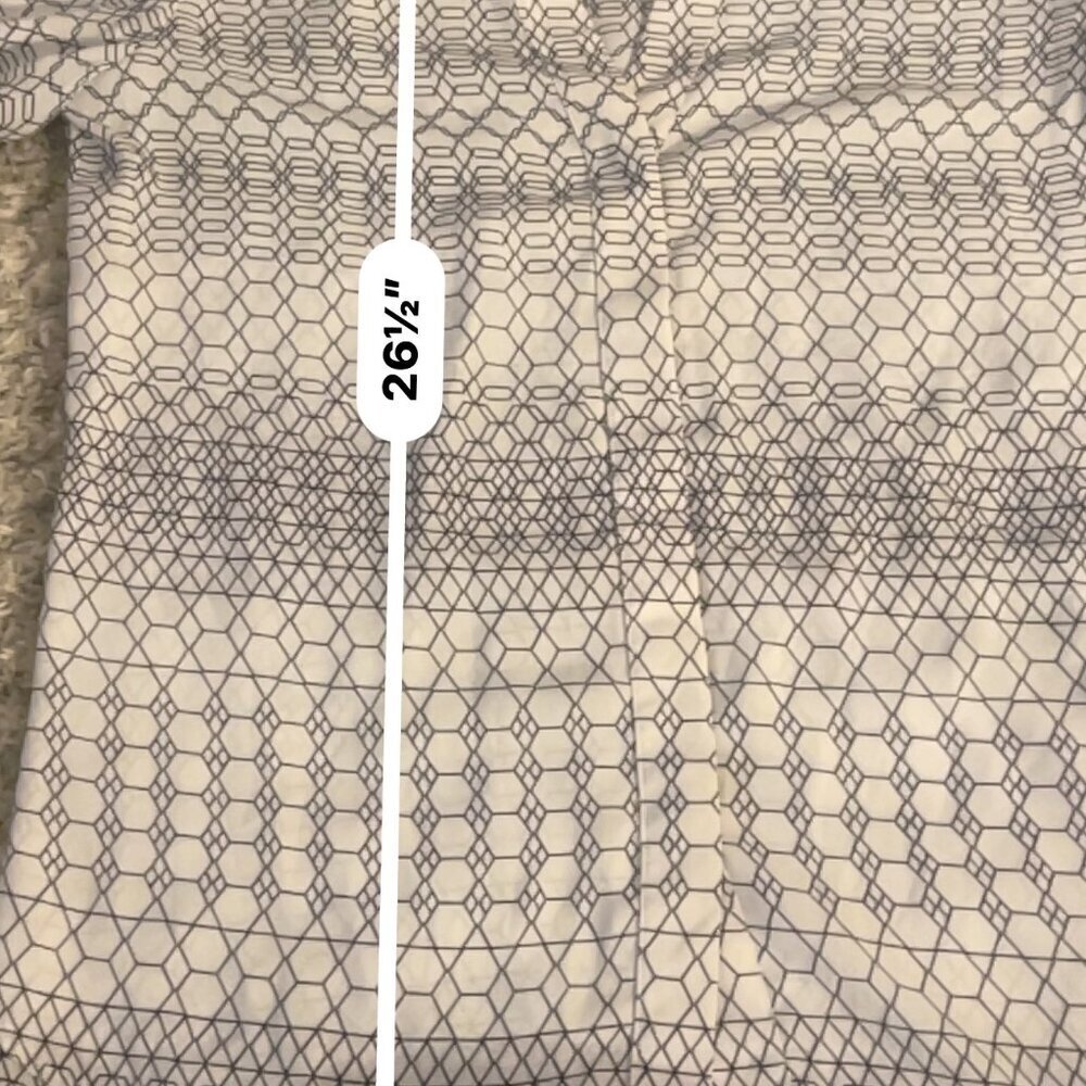 Banana Republic Sheer Geometric Print Blouse Medium - Picture 5 of 11